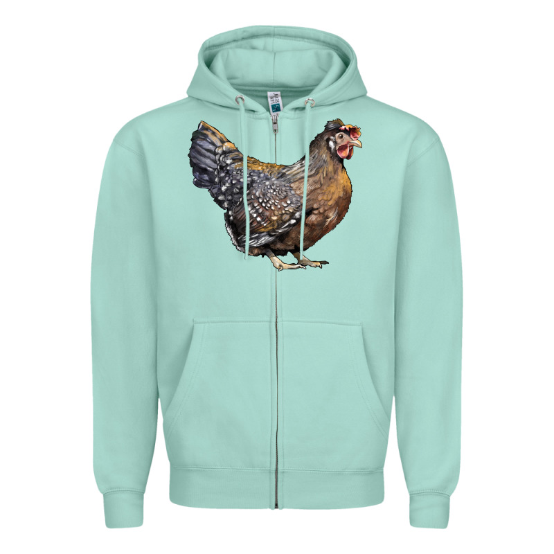 Cream Legbar Chicken Zipper Hoodie by LillyAllenDesigns | Teevron