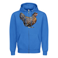 True Royal Cream Legbar Chicken Zipper Hoodie - LillyAllenDesigns