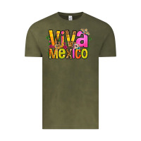 Vintage Olive viva mexico long live mexico Vintage Tee - FaDigitalArtStudio