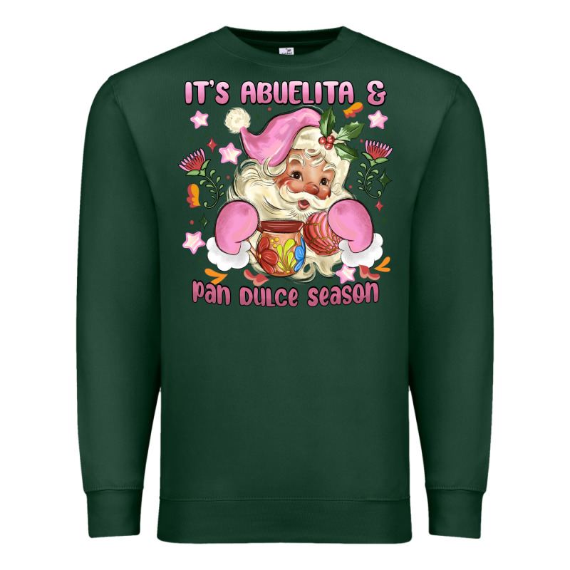 Its Abuelita And Pan Dulce Season Mexican Santa Premium Sweatshirt by MaliasSmallBusiness | Teevron
