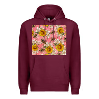 Burgundy bees and flowers Premium Hoodie - Artiststas