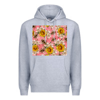 Heather Grey bees and flowers Premium Hoodie - Artiststas