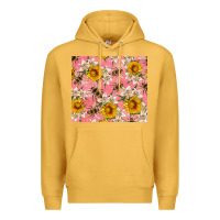 Mustard bees and flowers Premium Hoodie - Artiststas