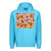 Ocean Blue bees and flowers Premium Hoodie - Artiststas