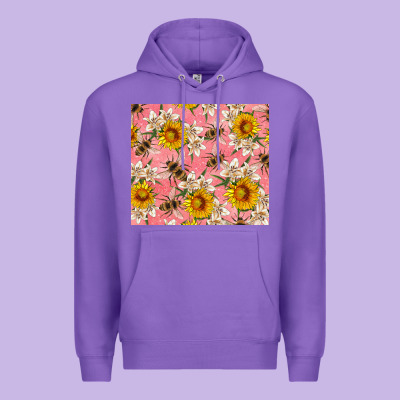 Bees And Flowers Premium Hoodie Designed By Artiststas