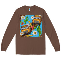 Chestnut school bus seamless pattern Long Sleeve Tee - BundleAndBundleShop
