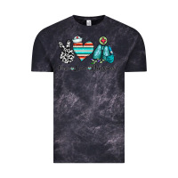 Cloud Black peace love nursing Vintage Tee - CowhideDigitalArt