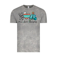 Cloud Rock peace love nursing Vintage Tee - CowhideDigitalArt