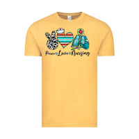 Vintage Mustard peace love nursing Vintage Tee - CowhideDigitalArt