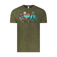 Vintage Olive peace love nursing Vintage Tee - CowhideDigitalArt