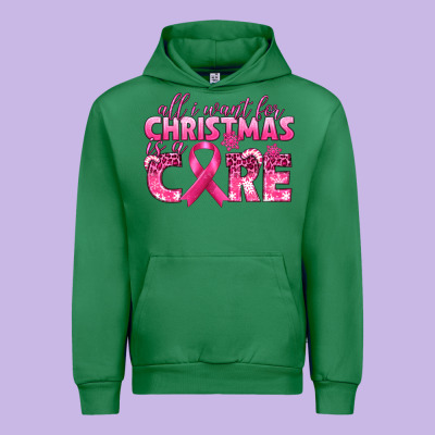 All I Want For Christmas Is A Cure Breast Cancer Urban Hoodie Designed By Texasbilliewilder