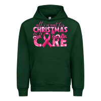 Forest Green all i want for christmas is a cure breast cancer Urban Hoodie - texasbilliewilder