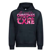 Navy all i want for christmas is a cure breast cancer Urban Hoodie - texasbilliewilder