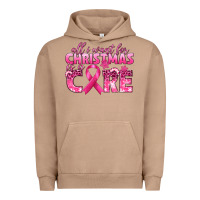 Pigment Burro all i want for christmas is a cure breast cancer Urban Hoodie - texasbilliewilder