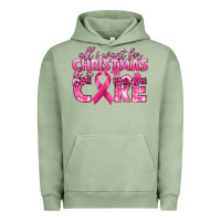 Pigment Oil Green all i want for christmas is a cure breast cancer Urban Hoodie - texasbilliewilder