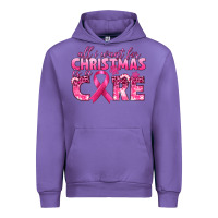 Tulip all i want for christmas is a cure breast cancer Urban Hoodie - texasbilliewilder
