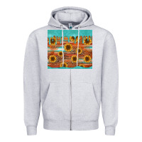Heather Grey turquoise leopard distressed serape background tumbler Zipper Hoodie - Jasminsmagicworld