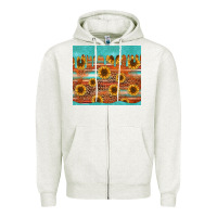 Oatmeal Heather turquoise leopard distressed serape background tumbler Zipper Hoodie - Jasminsmagicworld