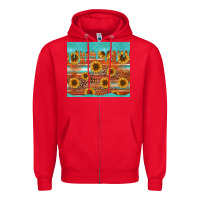 Red turquoise leopard distressed serape background tumbler Zipper Hoodie - Jasminsmagicworld