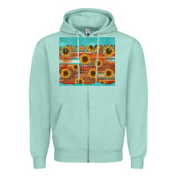 Turquoise Leopard Distressed Serape Background Tumbler Zipper Hoodie | Teevron