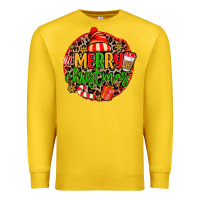 Lemon merry leopard merry christmas Premium Sweatshirt - MaliasSmallBusiness