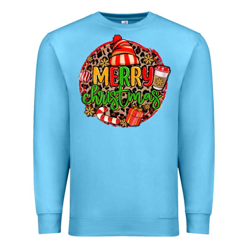 Merry Leopard Merry Christmas Premium Sweatshirt by MaliasSmallBusiness | Teevron