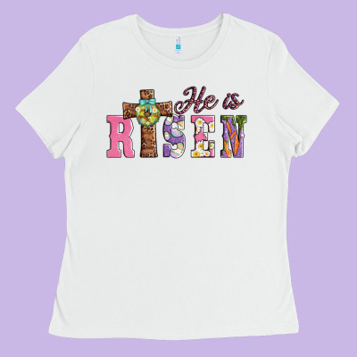 Easter He ıs Risen Ladies Tee Designed By Adodesignshop
