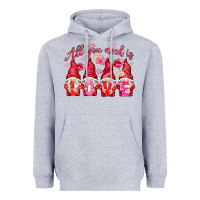 Heather Grey all you need is love Heavyweight Hoodie - NancyCooperArtShop