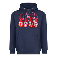 Navy all you need is love Heavyweight Hoodie - NancyCooperArtShop