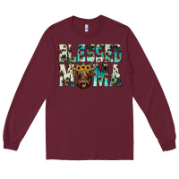 Burgundy blessed mama Long Sleeve Tee - JahusDesignShop