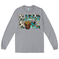 Heather Grey blessed mama Long Sleeve Tee - JahusDesignShop