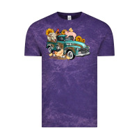 Cloud Purple western farm truck coop animals farm animals Vintage Tee - FaDigitalArtStudio
