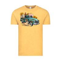 Vintage Mustard western farm truck coop animals farm animals Vintage Tee - FaDigitalArtStudio