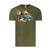 Vintage Olive western farm truck coop animals farm animals Vintage Tee - FaDigitalArtStudio