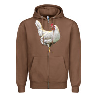 Chestnut leghorn chicken Zipper Hoodie - LillyAllenDesigns