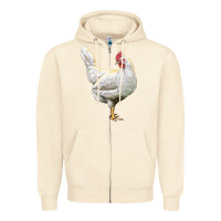Sandshell leghorn chicken Zipper Hoodie - LillyAllenDesigns