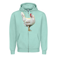 Seafoam leghorn chicken Zipper Hoodie - LillyAllenDesigns