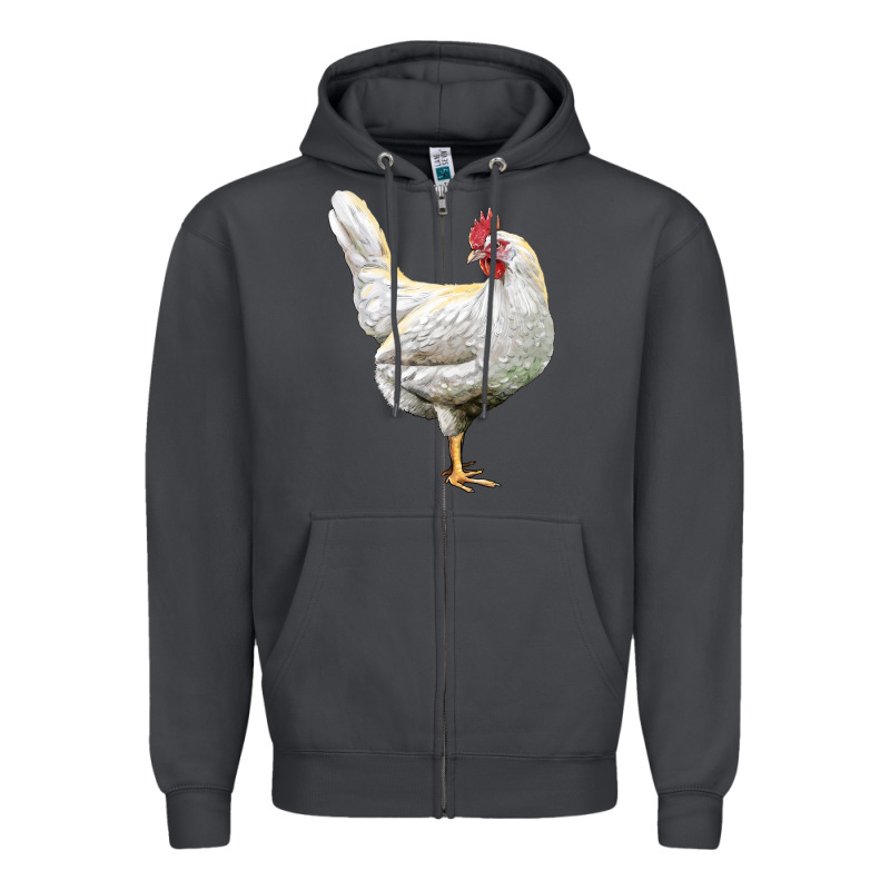 Leghorn Chicken Zipper Hoodie by LillyAllenDesigns | Teevron