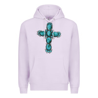 Lilac western Gemstone cross Premium Hoodie - Artiststas