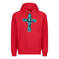 Red western Gemstone cross Premium Hoodie - Artiststas