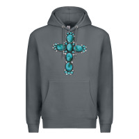 Rock western Gemstone cross Premium Hoodie - Artiststas