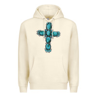 Sandshell western Gemstone cross Premium Hoodie - Artiststas