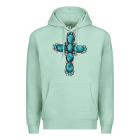 Seafoam western Gemstone cross Premium Hoodie - Artiststas