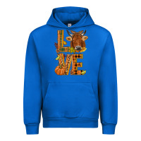 Cobalt Love fall cow Urban Hoodie - NancyCooperArtShop