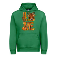 Emerald Love fall cow Urban Hoodie - NancyCooperArtShop