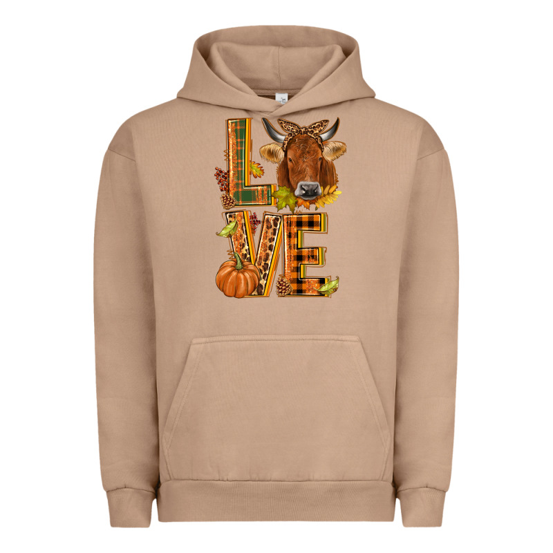 Love Fall Cow Urban Hoodie by NancyCooperArtShop | Teevron
