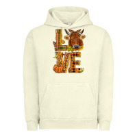 Pigment Pistachio Love fall cow Urban Hoodie - NancyCooperArtShop