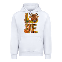 White Love fall cow Urban Hoodie - NancyCooperArtShop