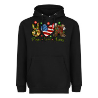 Black peace love army christmas Heavyweight Hoodie - NancyCooperArtShop