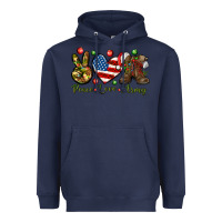 Navy peace love army christmas Heavyweight Hoodie - NancyCooperArtShop